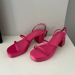 Pink Larroude Heel Sandals (7 US)